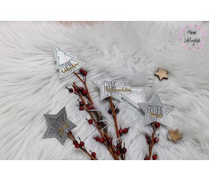 Stickserie ITH - 17 Blumenstecker Xmas